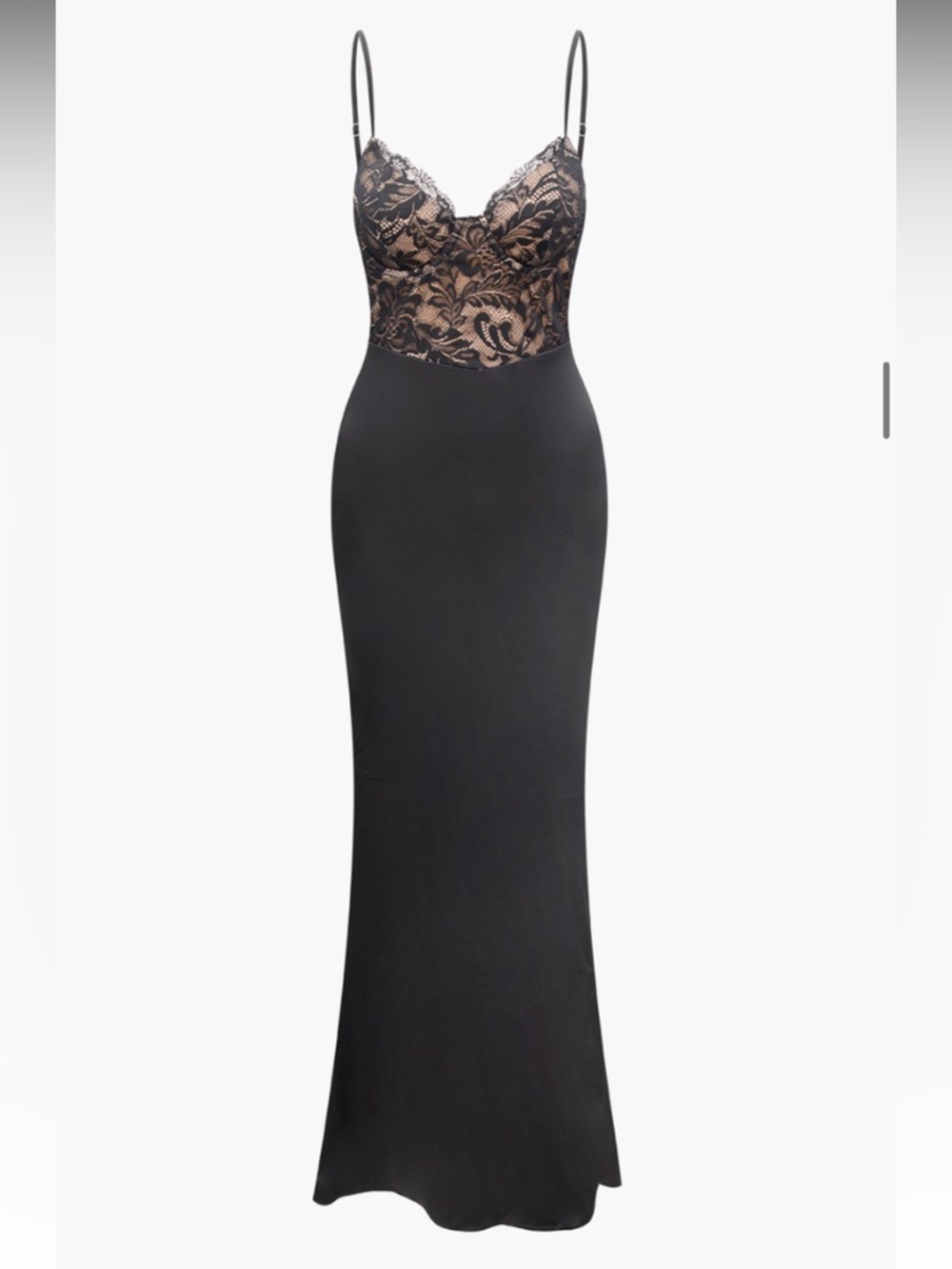 Black Lace Evening Gown